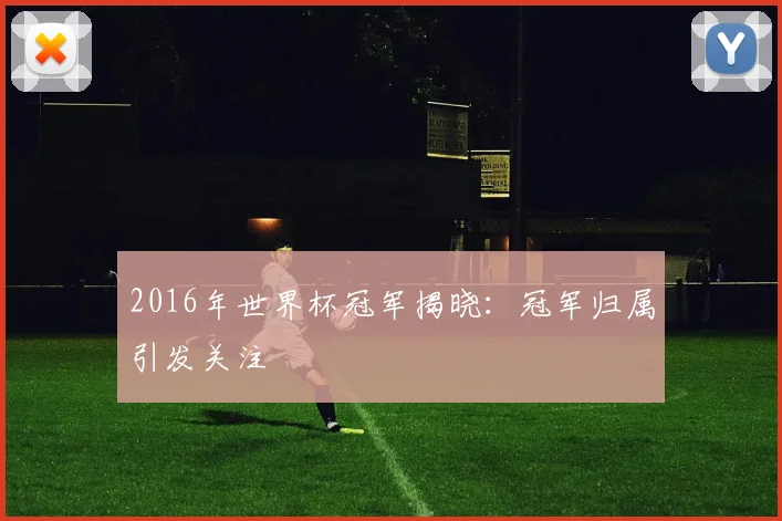 2016年世界杯冠军揭晓:冠军归属引发关注